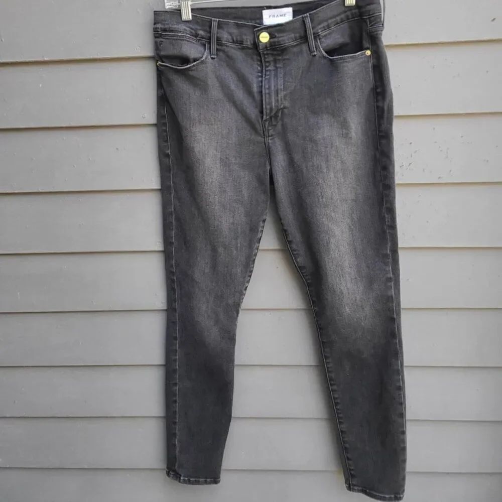 Frame Black Le High Skinny Jeans size 31